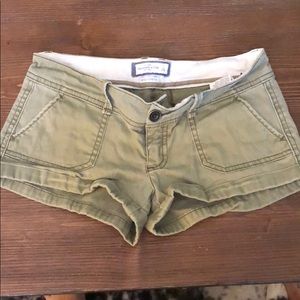 A&F olive green shorts